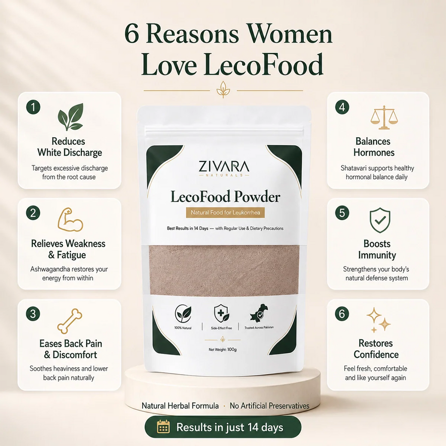 Leukorrhea causes — why white discharge happens and natural herbal remedies in Pakistan