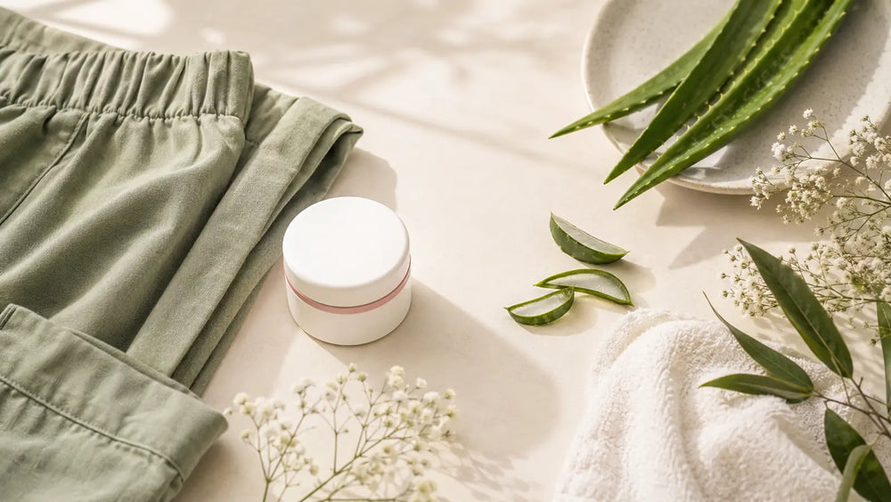 Gentle external skin-care routine for dark inner thighs and friction-related pigmentation