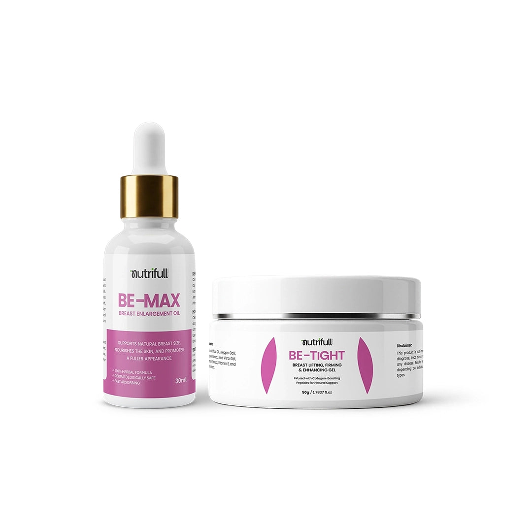 Be-Tight breast firming gel and Be-Max herbal massage oil bundle in Pakistan