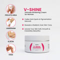 V-SHINE intimate whitening cream for women to fade dark spots and pigmentation on private areas, underarms, knees, and elbows — view 2